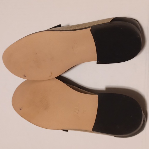 J.Crew Women's Beige and Brown Italian Canvas Loafers - Picture 7 of 11